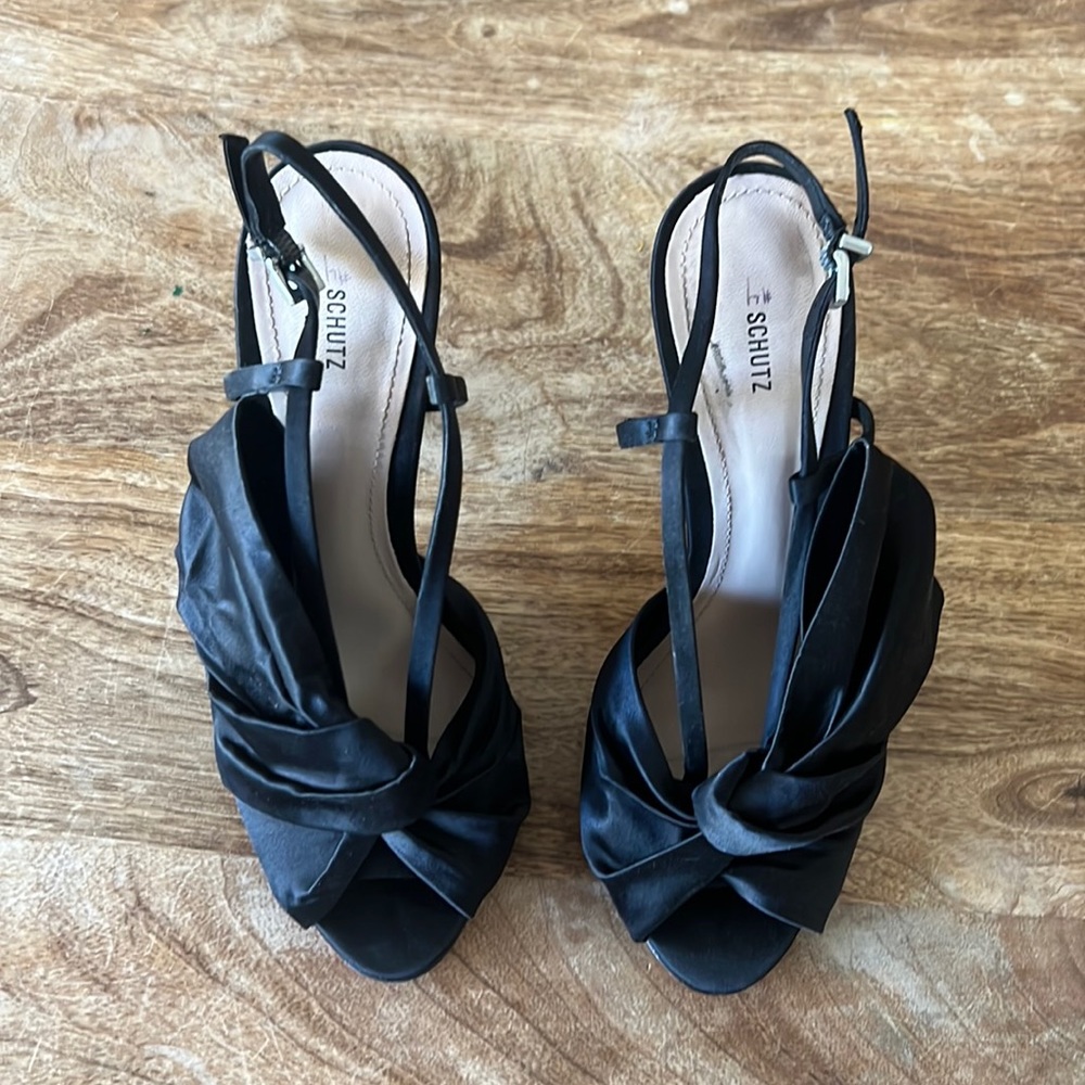 Schutz black strappy heels. Size 6.5 and worn twice